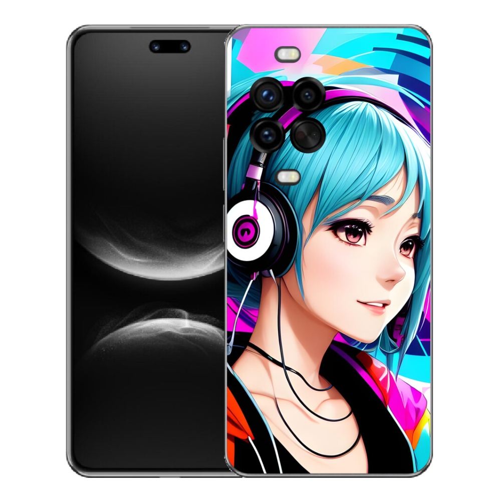 Gelový kryt mmCase na Huawei Nova 14 Pro - dívka se sluchátky