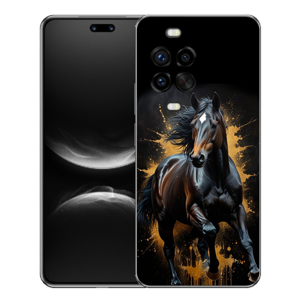 Gelový kryt mmCase na Huawei Nova 14 Pro - elegantní černý hřebec