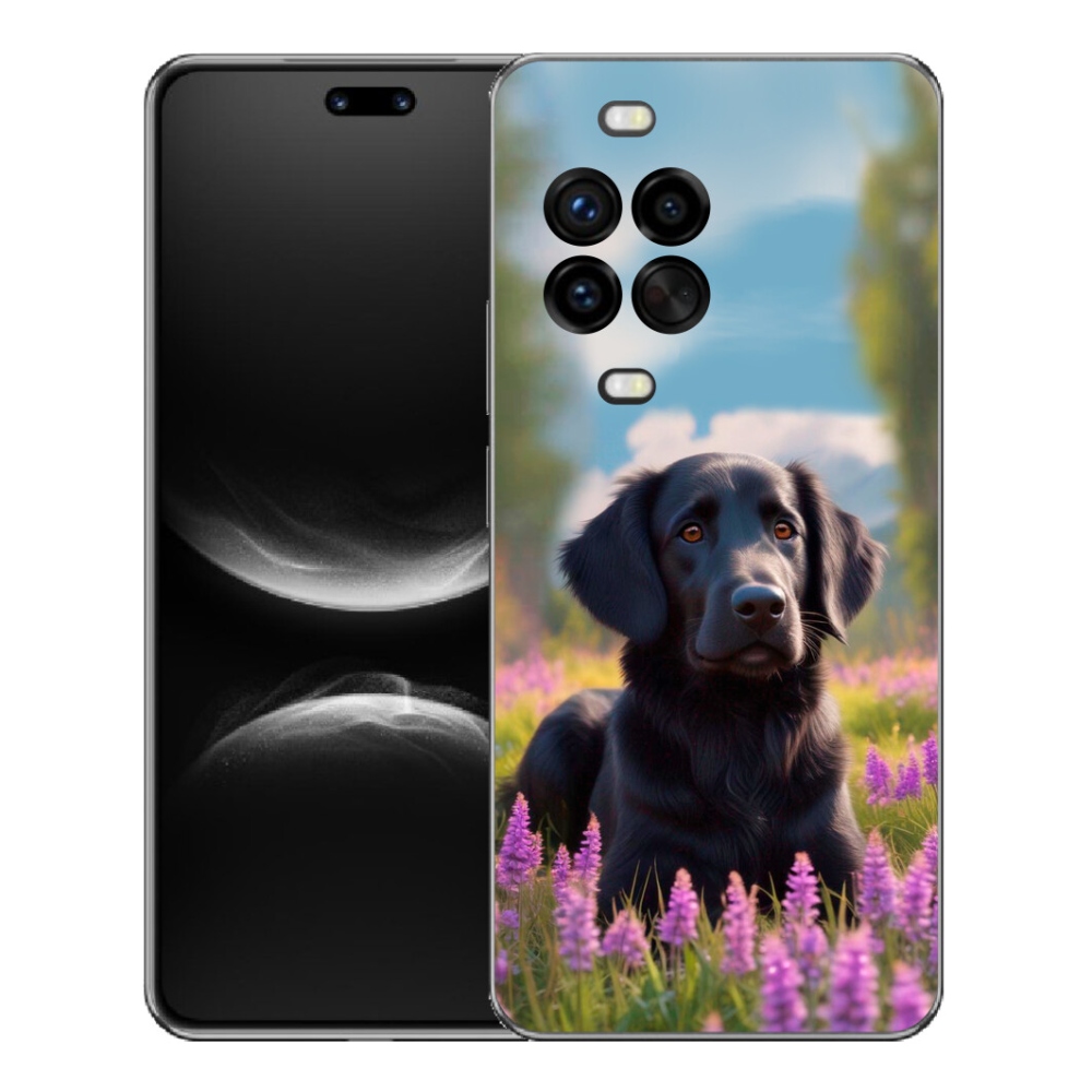 Gelový kryt mmCase na Huawei Nova 14 Pro - elegantní černý retrívr