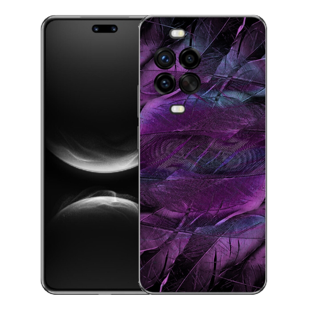 Gelový kryt mmCase na Huawei Nova 14 Pro - fialová pírka