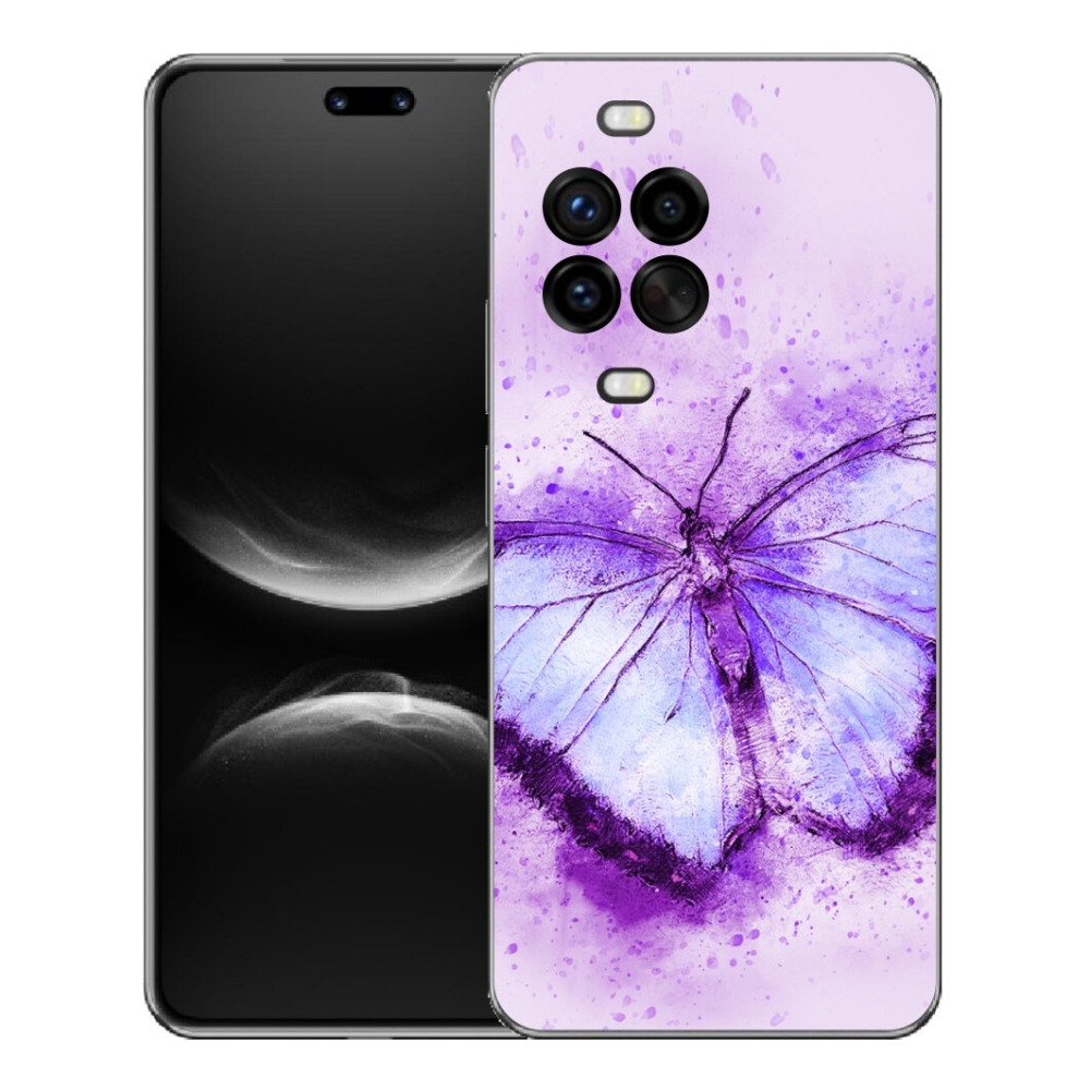 Gelový kryt mmCase na Huawei Nova 14 Pro - fialový motýl