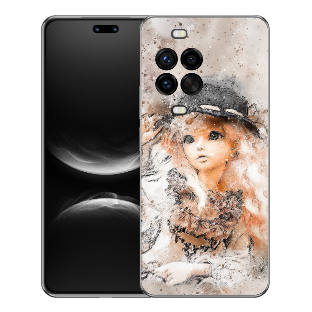 Gelový kryt mmCase na Huawei Nova 14 Pro - holčička s kloboukem