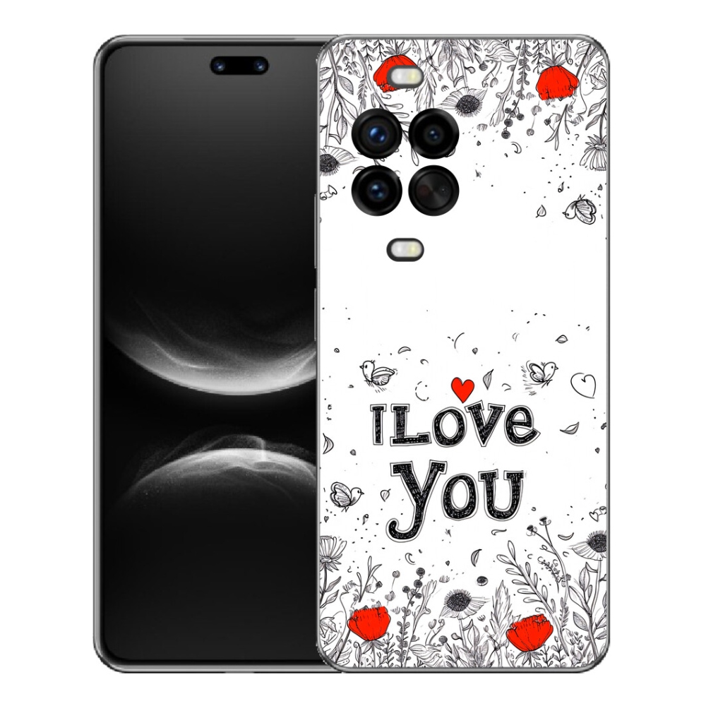 Gelový kryt mmCase na Huawei Nova 14 Pro - I love you bílé pozadí