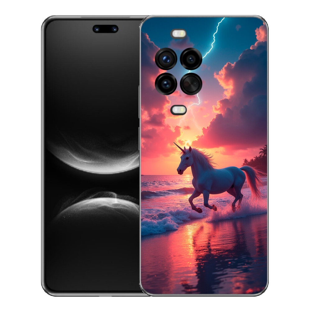 Gelový kryt mmCase na Huawei Nova 14 Pro - jednorožec na pláži