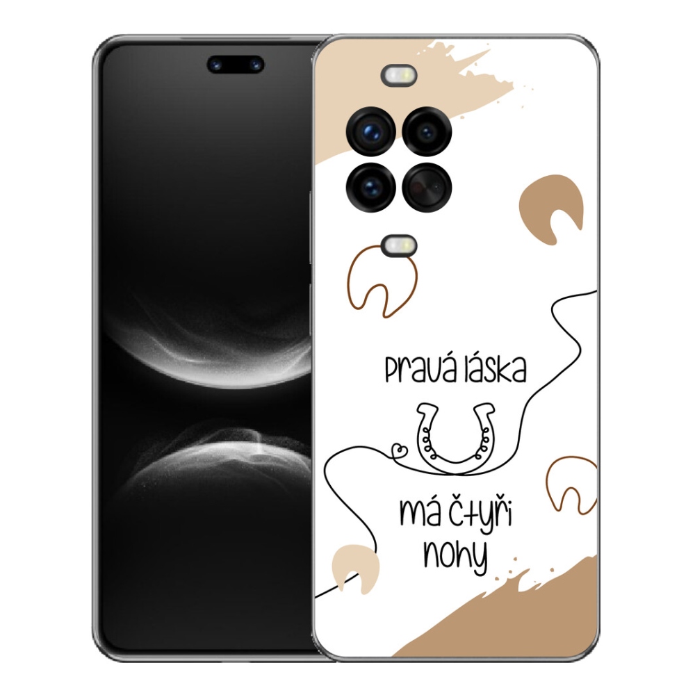 Gelový kryt mmCase na Huawei Nova 14 Pro - koňský motiv bílé pozadí