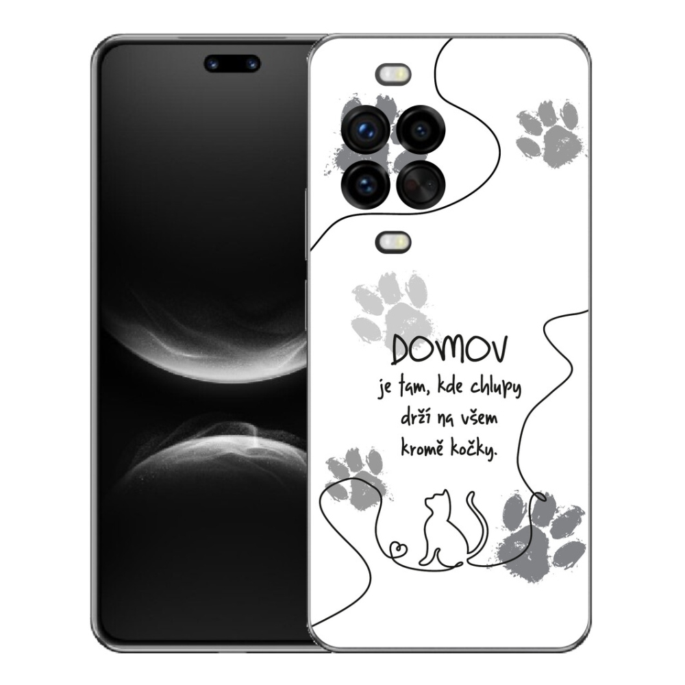 Gelový kryt mmCase na Huawei Nova 14 Pro - kočičí motiv bílé pozadí