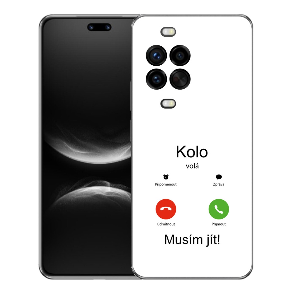 Gelový kryt mmCase na Huawei Nova 14 Pro - kolo volá bílé pozadí