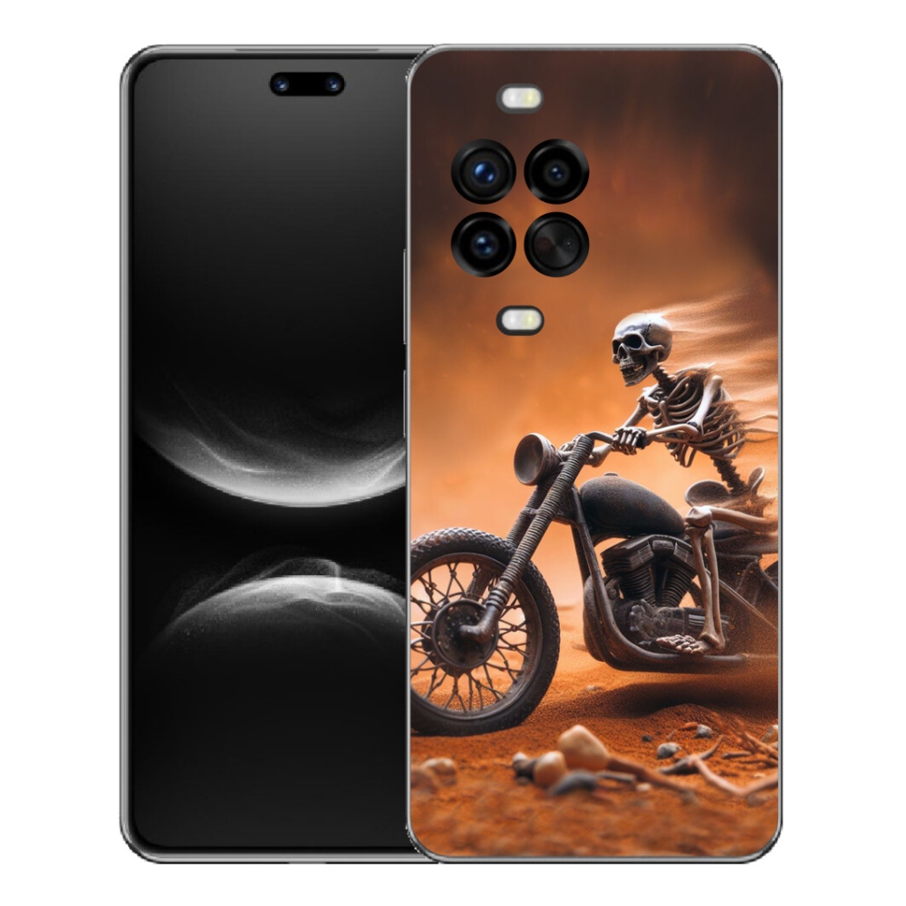 Gelový kryt mmCase na Huawei Nova 14 Pro - kostra na motorce