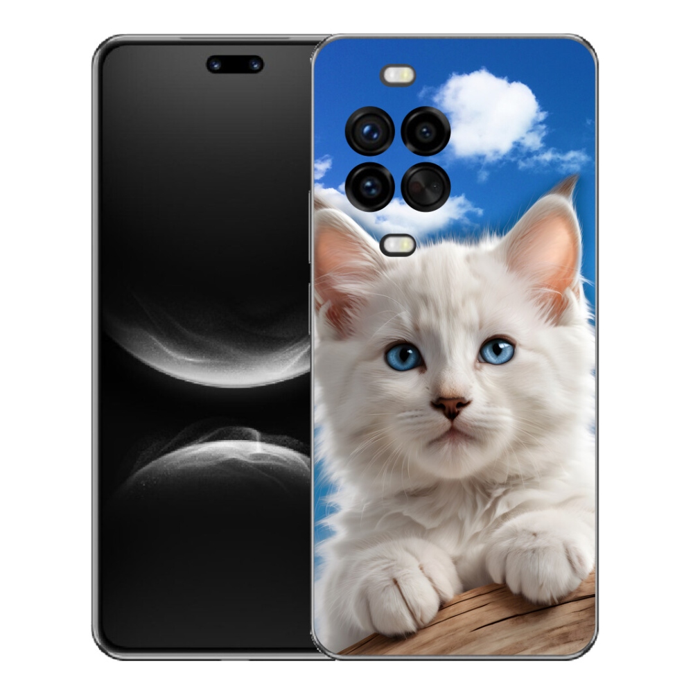 Gelový kryt mmCase na Huawei Nova 14 Pro - kotě a oblaka