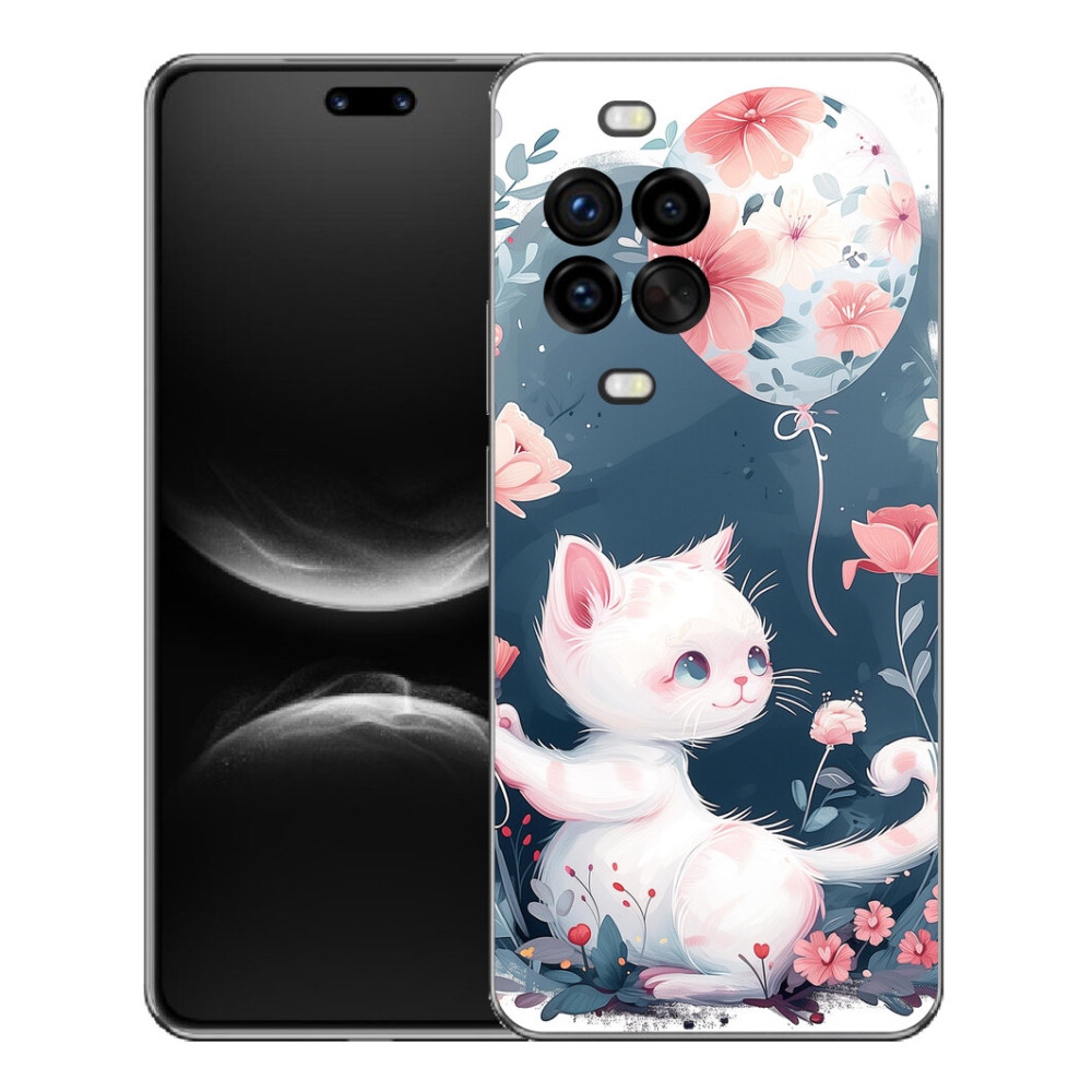 Gelový kryt mmCase na Huawei Nova 14 Pro - kotě s balónkem