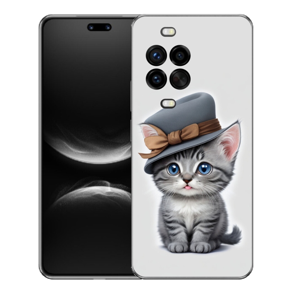 Gelový kryt mmCase na Huawei Nova 14 Pro - kotě s kloboukem