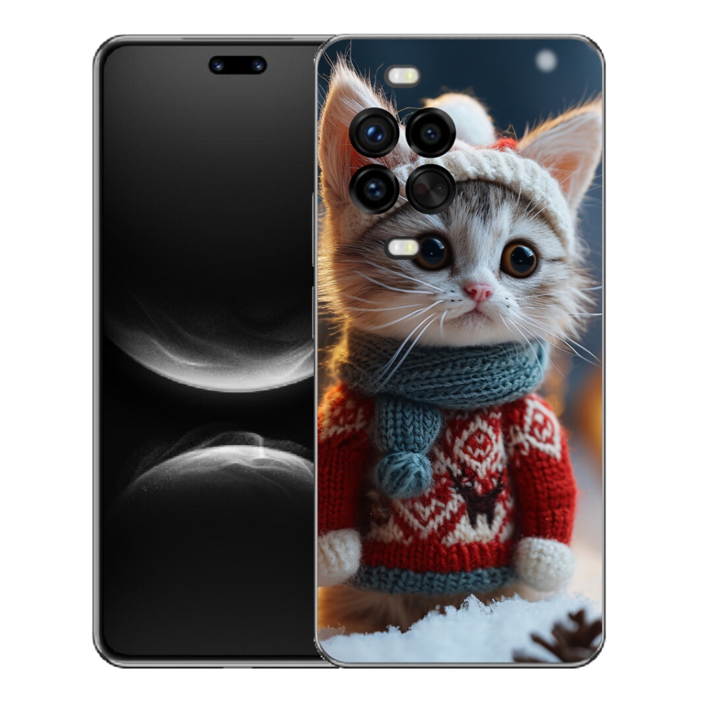 Gelový kryt mmCase na Huawei Nova 14 Pro - kotě ve svetru