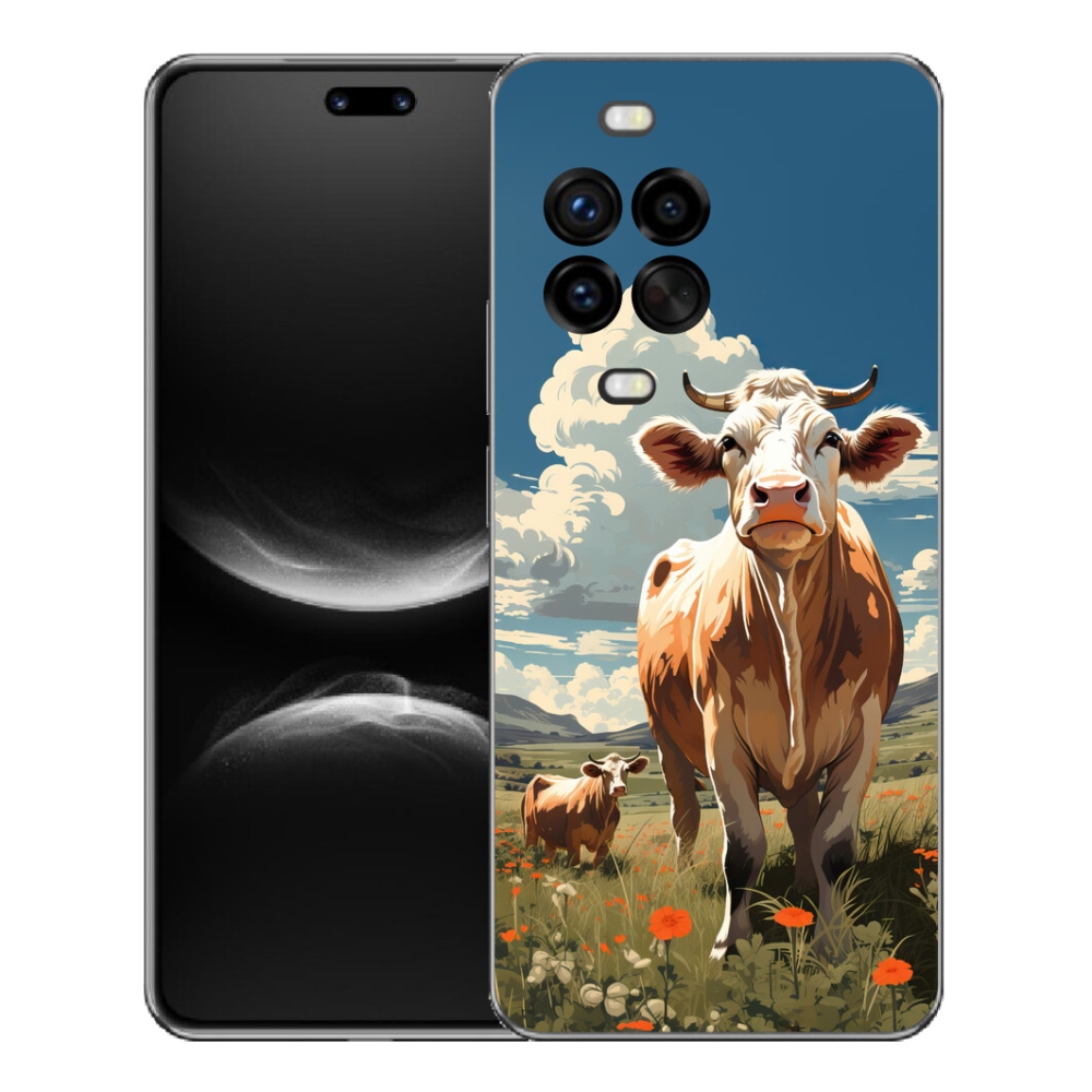 Gelový kryt mmCase na Huawei Nova 14 Pro - krávy na louce