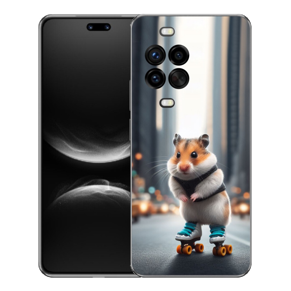 Gelový kryt mmCase na Huawei Nova 14 Pro - křeček na bruslích