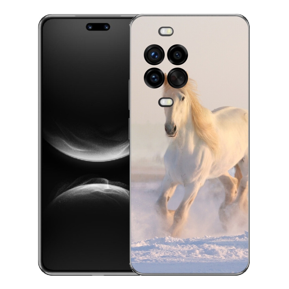 Gelový kryt mmCase na Huawei Nova 14 Pro - kůň ve sněhu