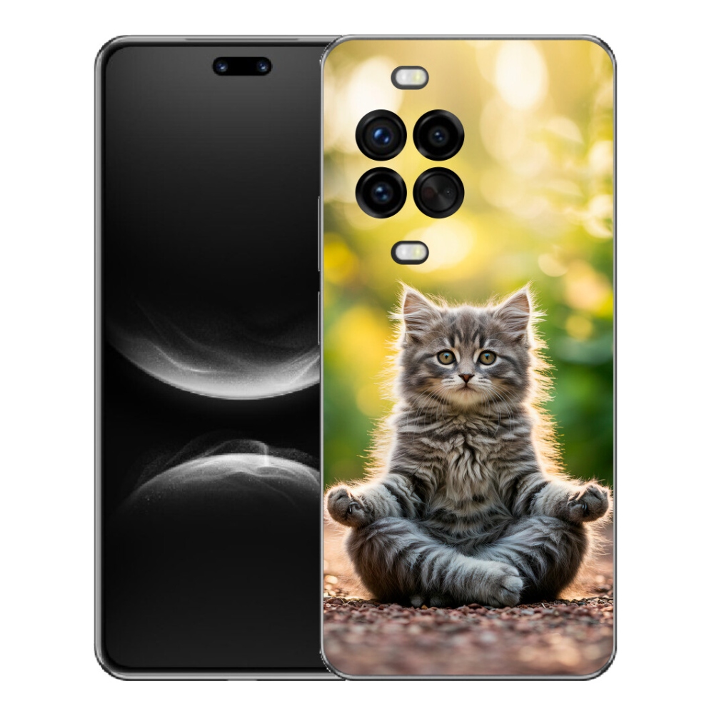 Gelový kryt mmCase na Huawei Nova 14 Pro - meditující kotě
