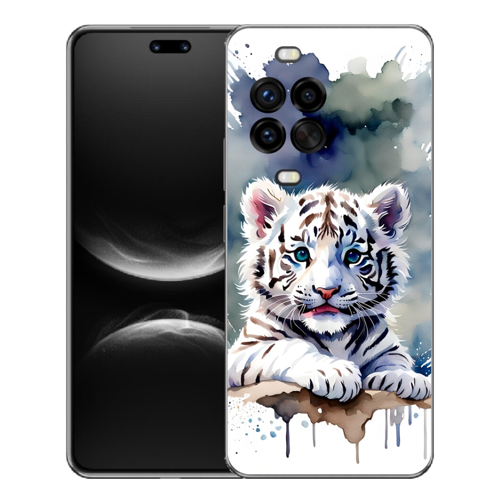 Gelový kryt mmCase na Huawei Nova 14 Pro - mládě bílého tygra