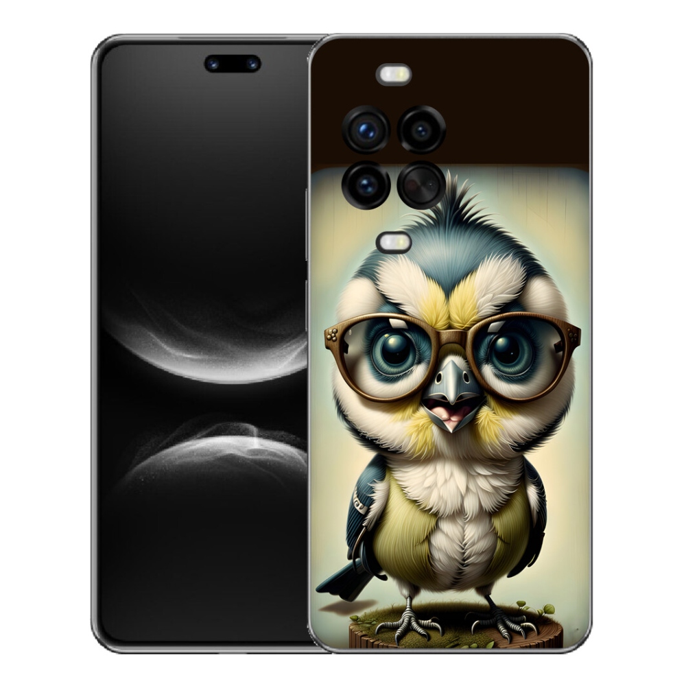 Gelový kryt mmCase na Huawei Nova 14 Pro - mládě s brýlemi