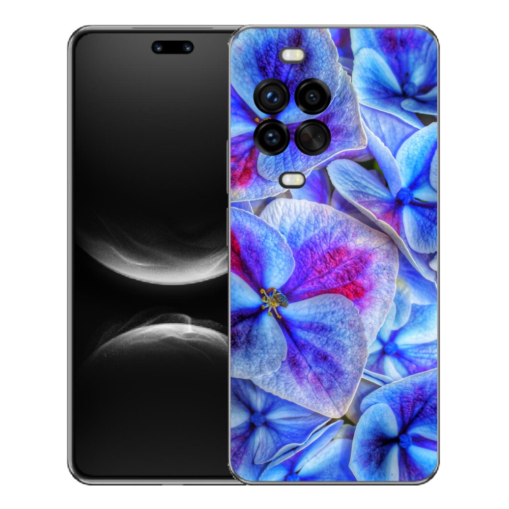 Gelový kryt mmCase na Huawei Nova 14 Pro - modré květy 1