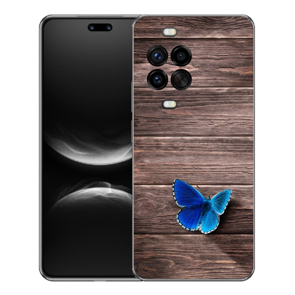 Gelový kryt mmCase na Huawei Nova 14 Pro - modrý motýl 1