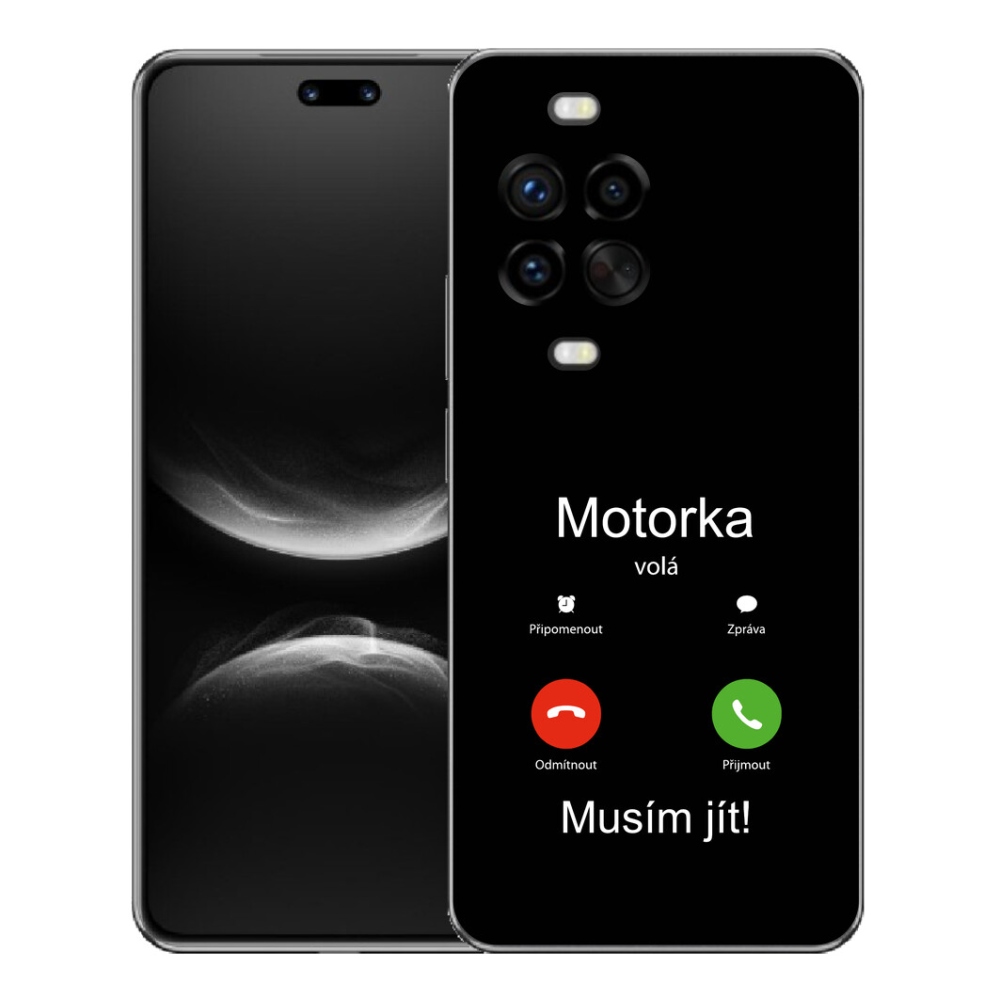 Gelový kryt mmCase na Huawei Nova 14 Pro - motorka volá černé pozadí