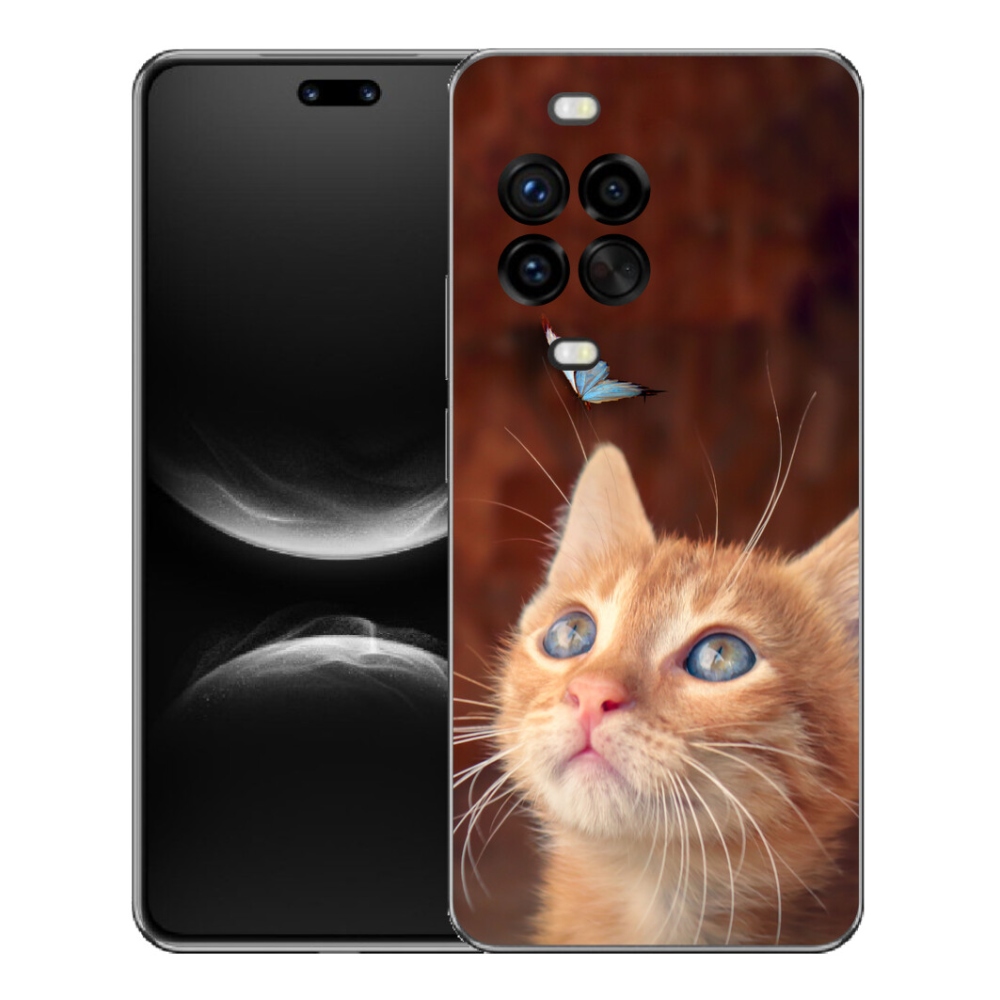 Gelový kryt mmCase na Huawei Nova 14 Pro - motýl a kotě