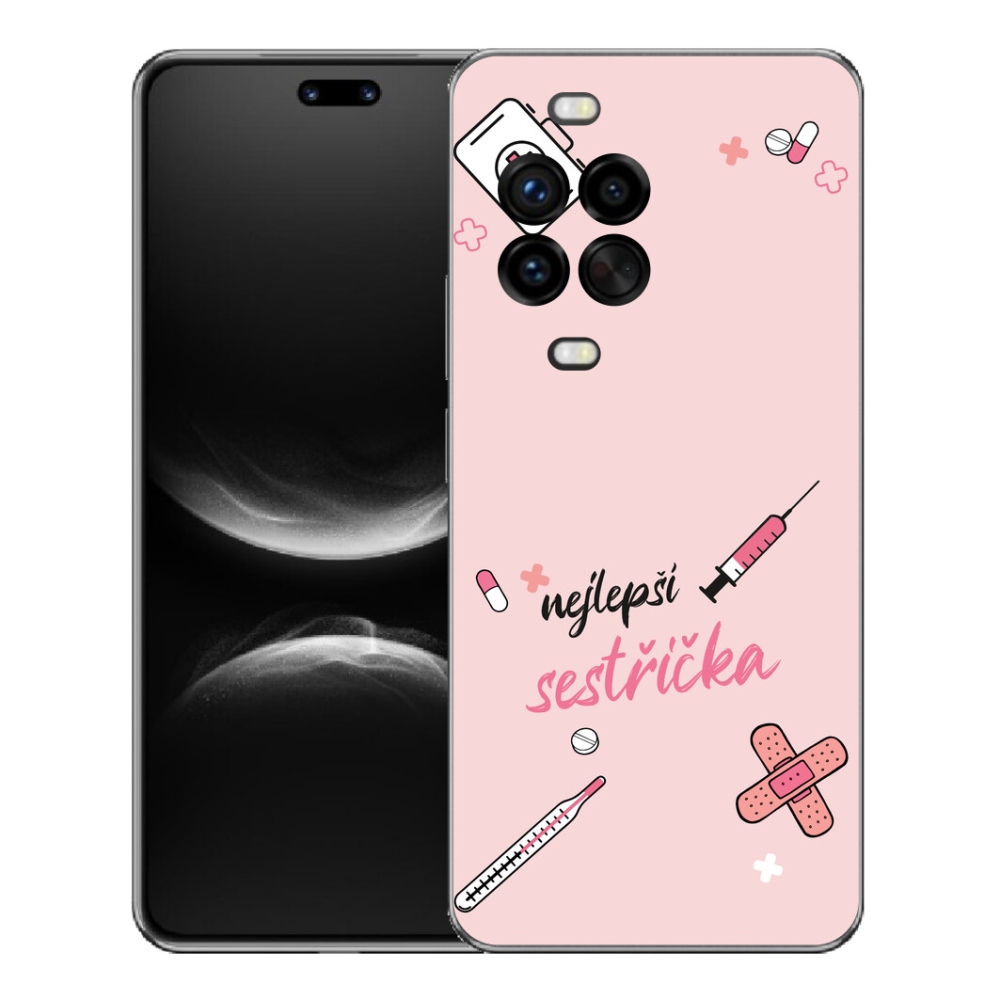 Gelový kryt mmCase na Huawei Nova 14 Pro - nejlepší sestřička růžové pozadí