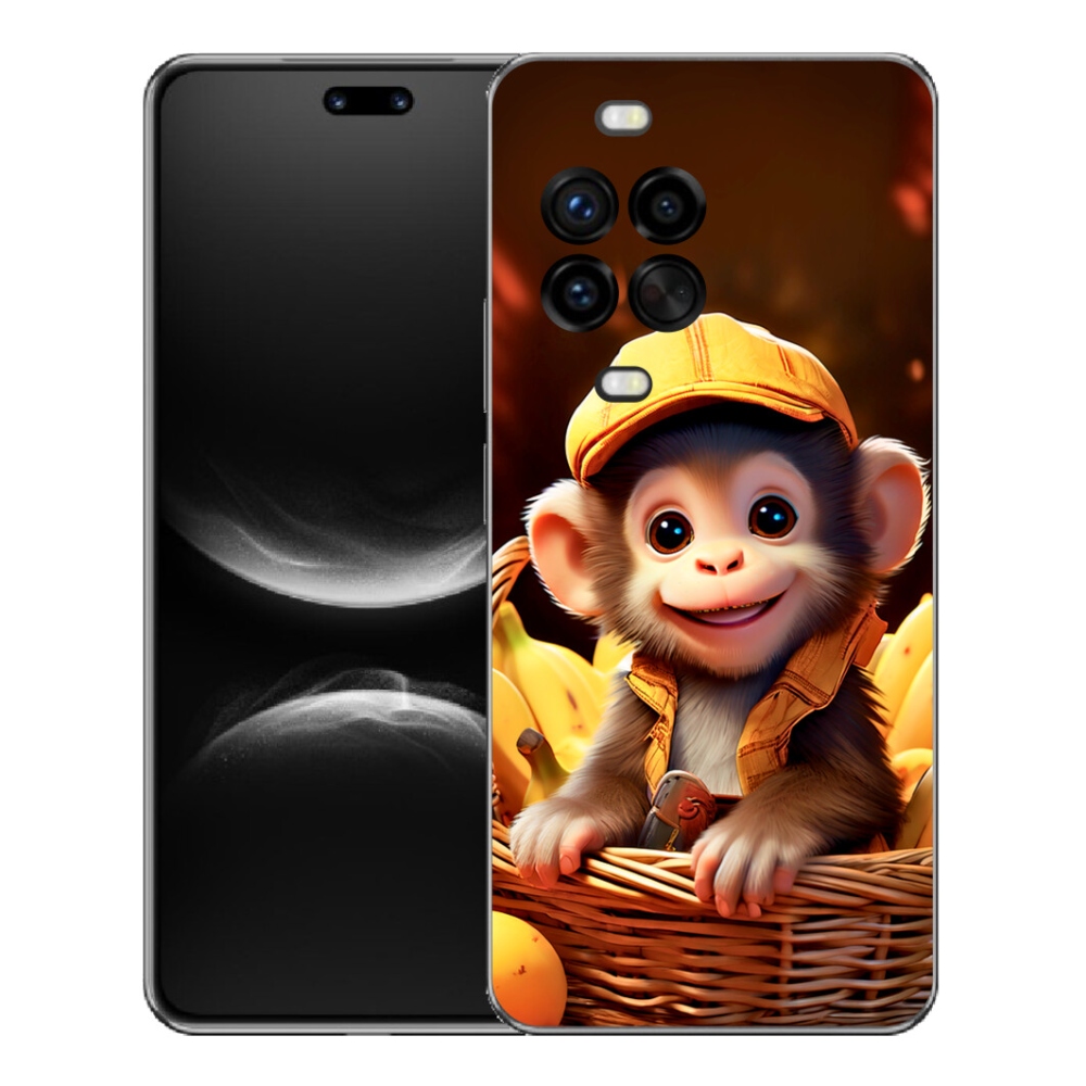 Gelový kryt mmCase na Huawei Nova 14 Pro - opice v košíku