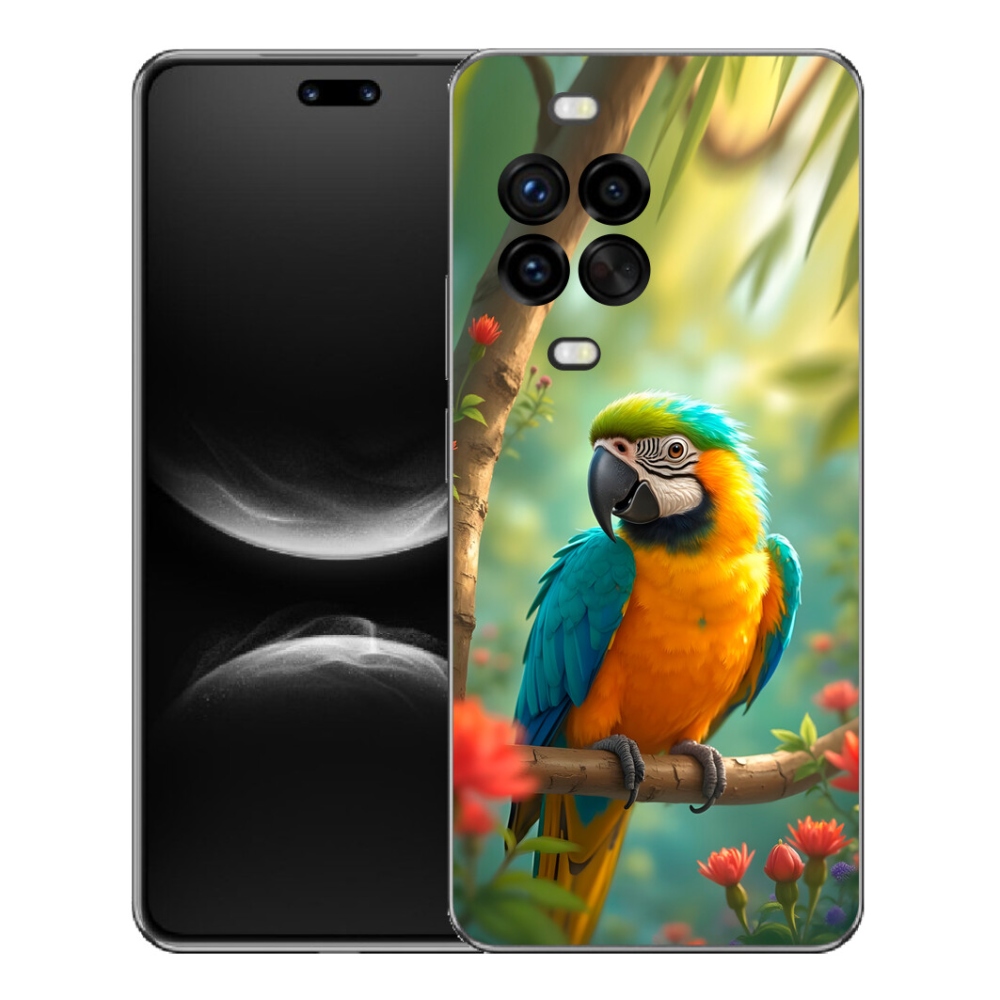 Gelový kryt mmCase na Huawei Nova 14 Pro - papoušek ara modrožlutá