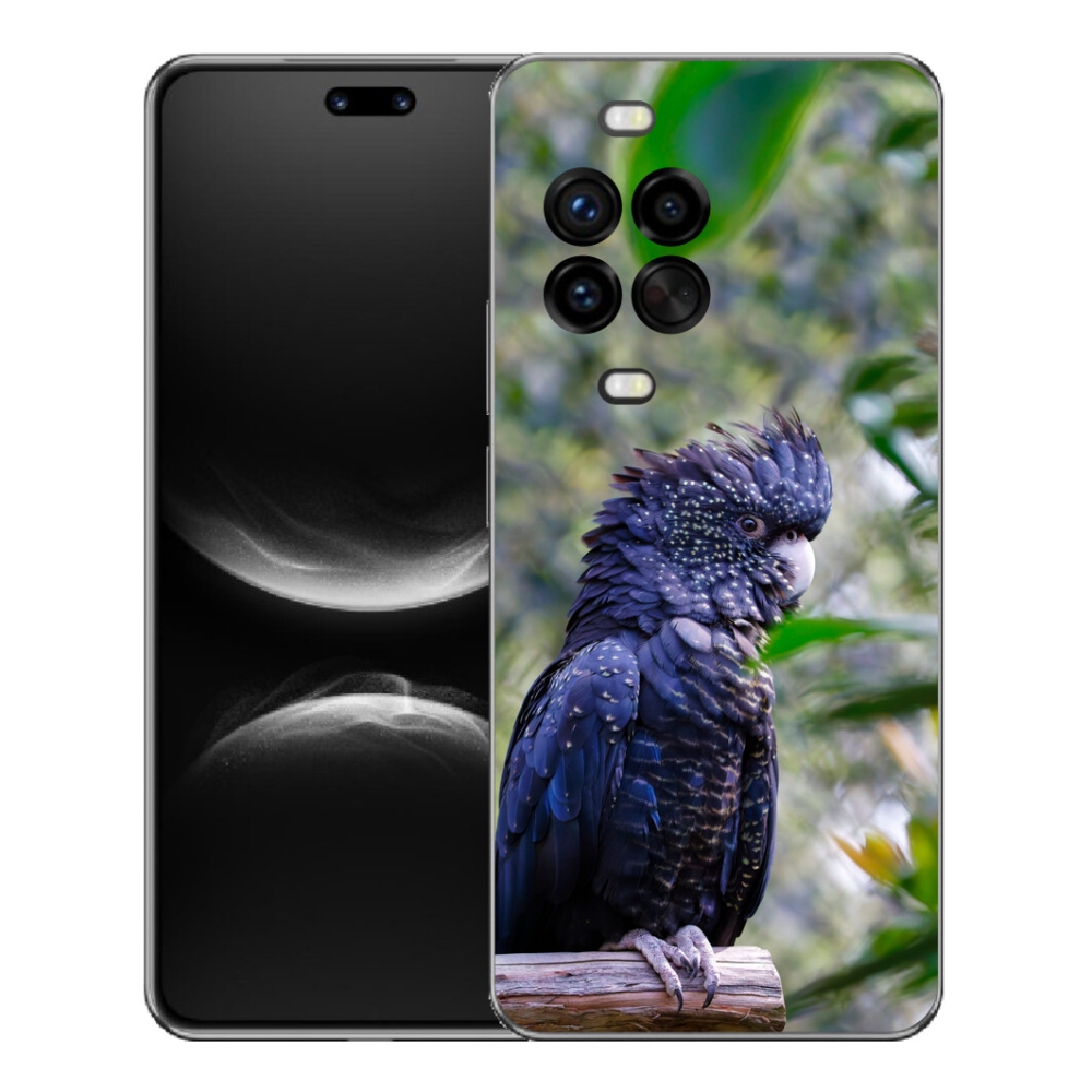 Gelový kryt mmCase na Huawei Nova 14 Pro - papoušek kakadu černý