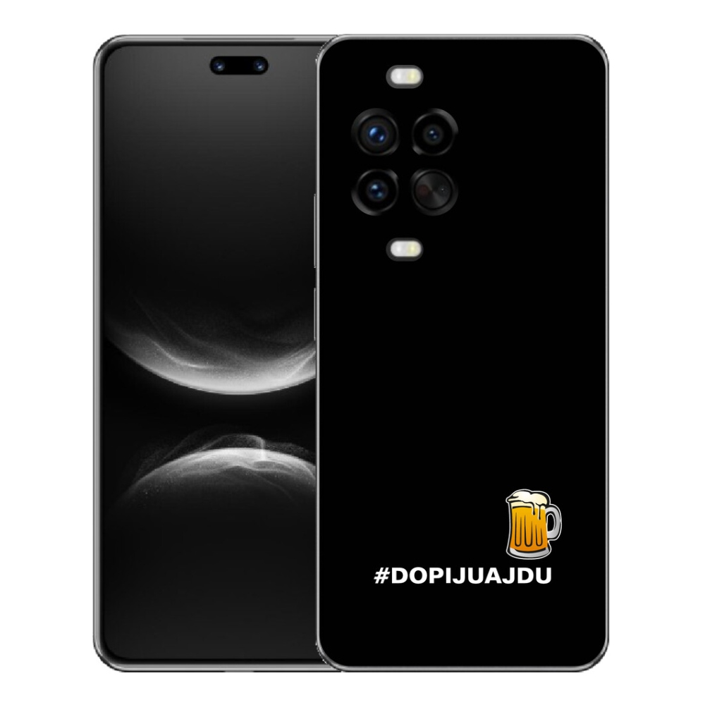 Gelový kryt mmCase na Huawei Nova 14 Pro - pivní motiv 1 černé pozadí