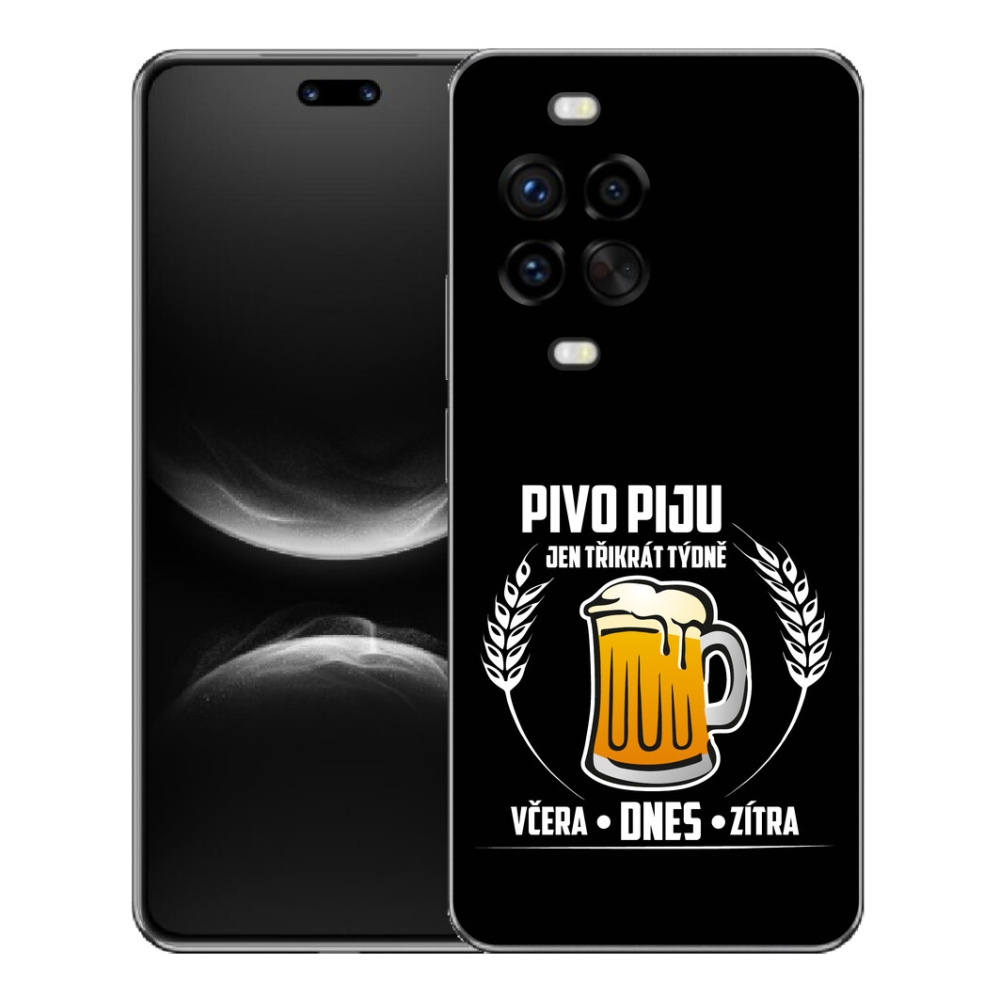 Gelový kryt mmCase na Huawei Nova 14 Pro - pivní motiv černé pozadí