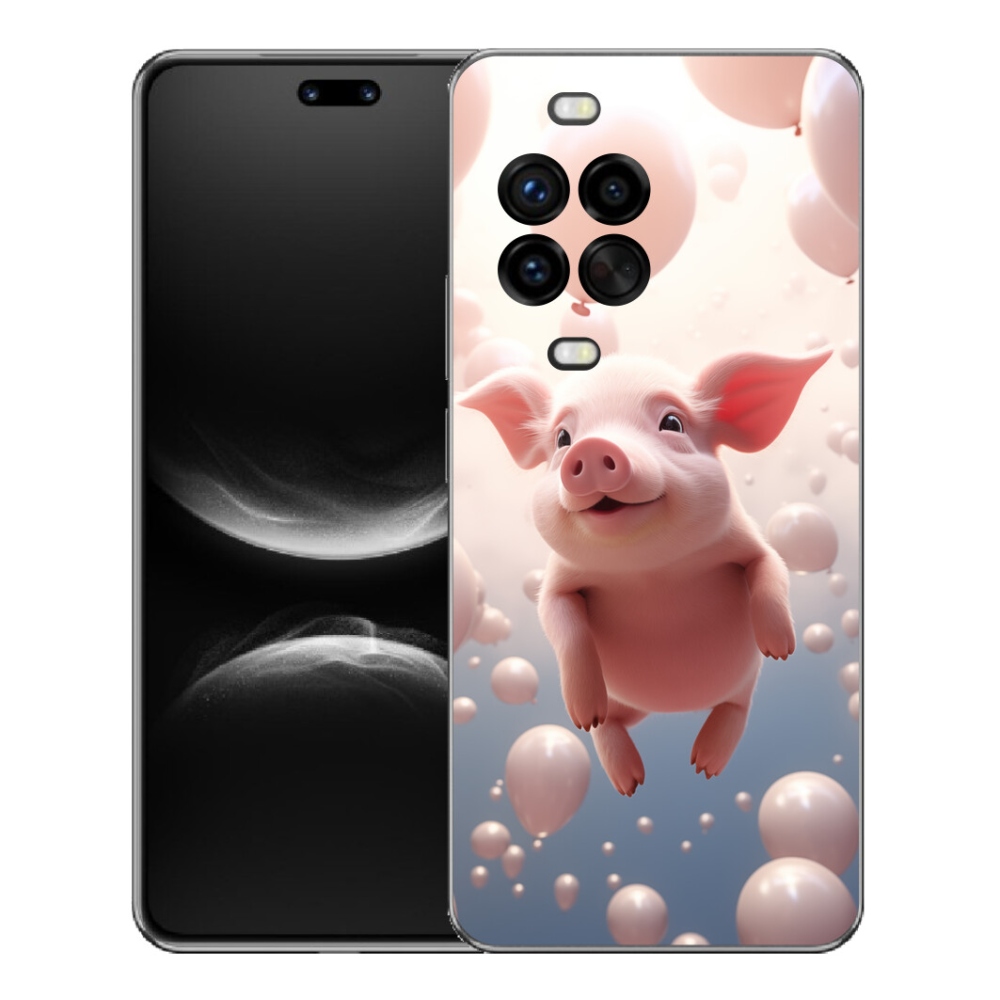 Gelový kryt mmCase na Huawei Nova 14 Pro - prasátko s balónky