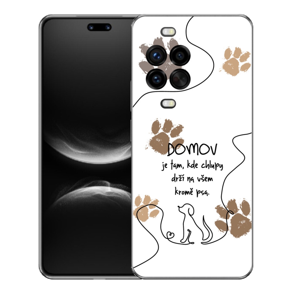 Gelový kryt mmCase na Huawei Nova 14 Pro - psí motiv bílé pozadí