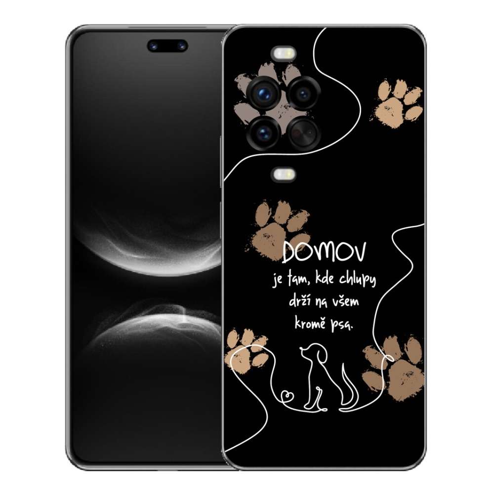 Gelový kryt mmCase na Huawei Nova 14 Pro - psí motiv černé pozadí