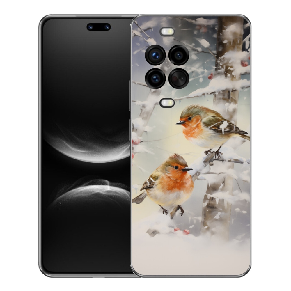 Gelový kryt mmCase na Huawei Nova 14 Pro - ptáčci v zimě