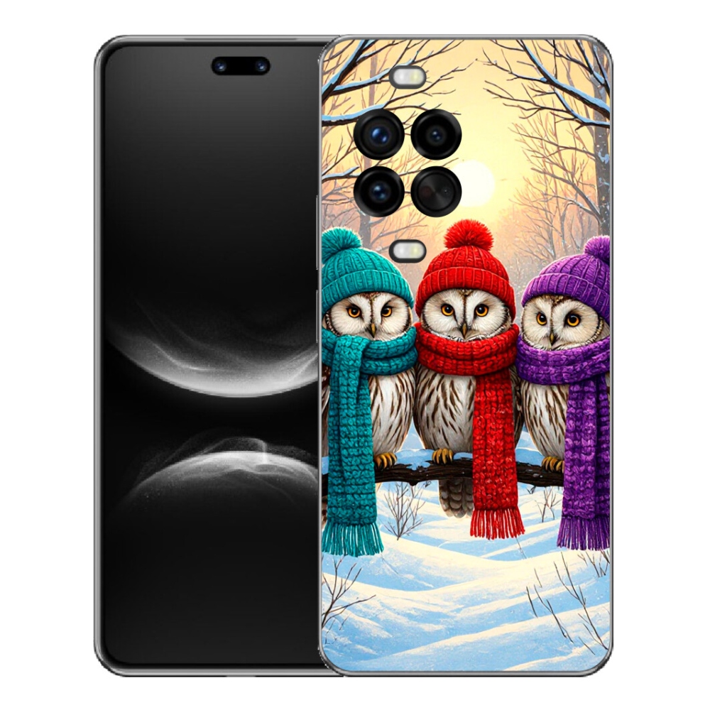 Gelový kryt mmCase na Huawei Nova 14 Pro - soví přátelé