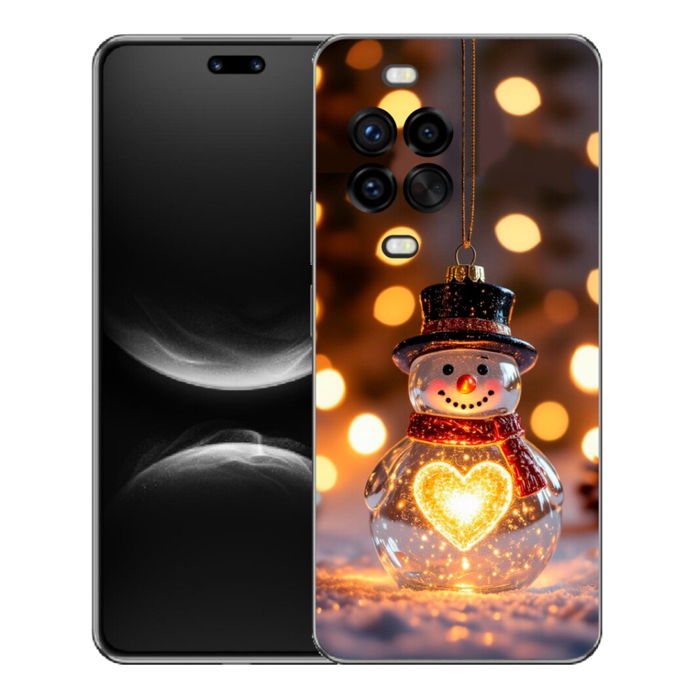 Gelový kryt mmCase na Huawei Nova 14 Pro - svítící vánoční sněhulák