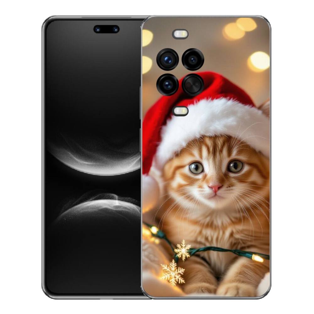 Gelový kryt mmCase na Huawei Nova 14 Pro - vánoční kotě