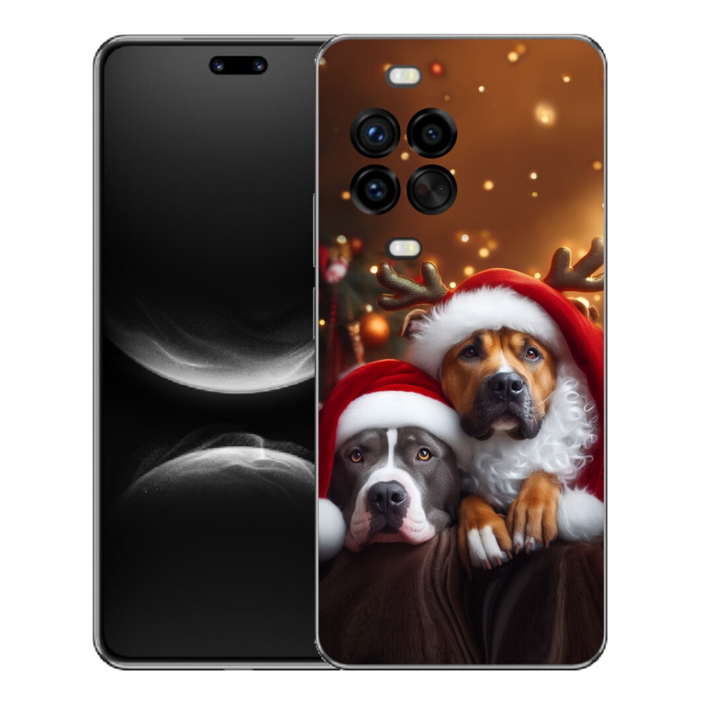 Gelový kryt mmCase na Huawei Nova 14 Pro - vánoční psi