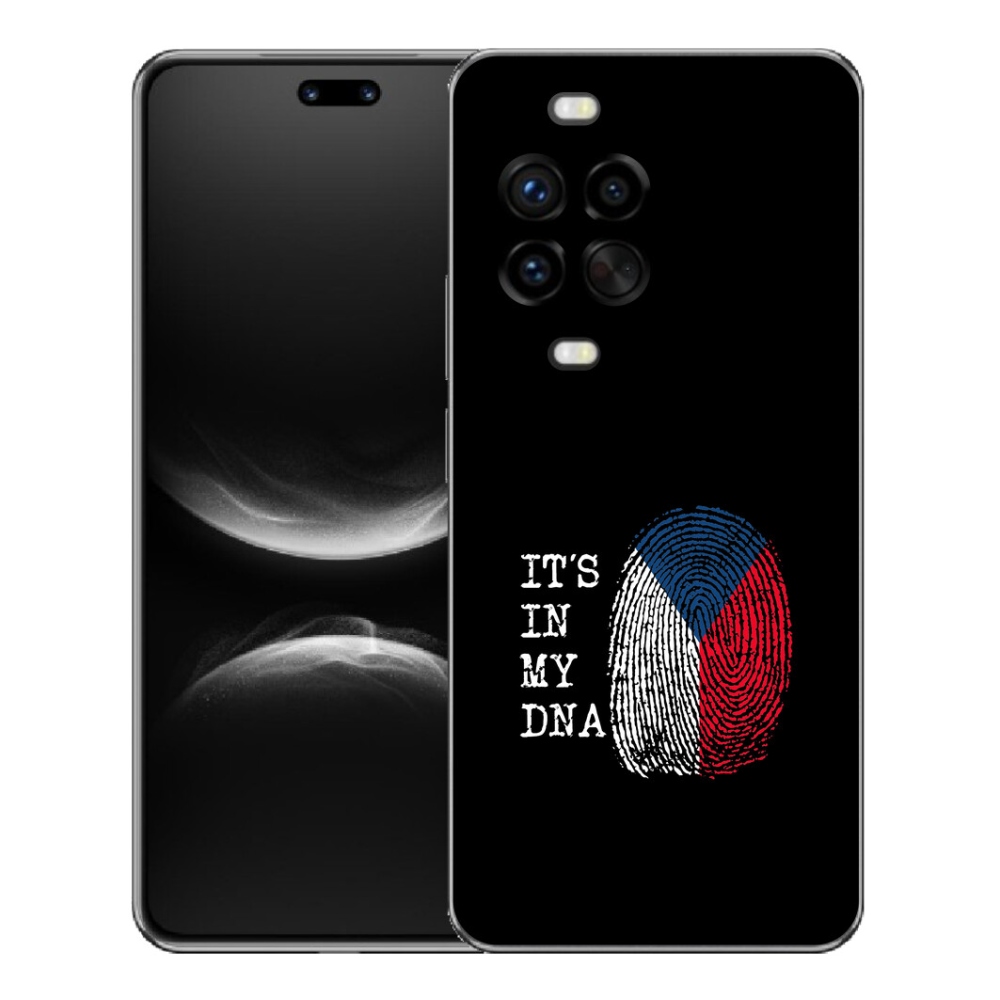 Gelový kryt mmCase na Huawei Nova 14 Pro - vlajka otisk prstu černé pozadí