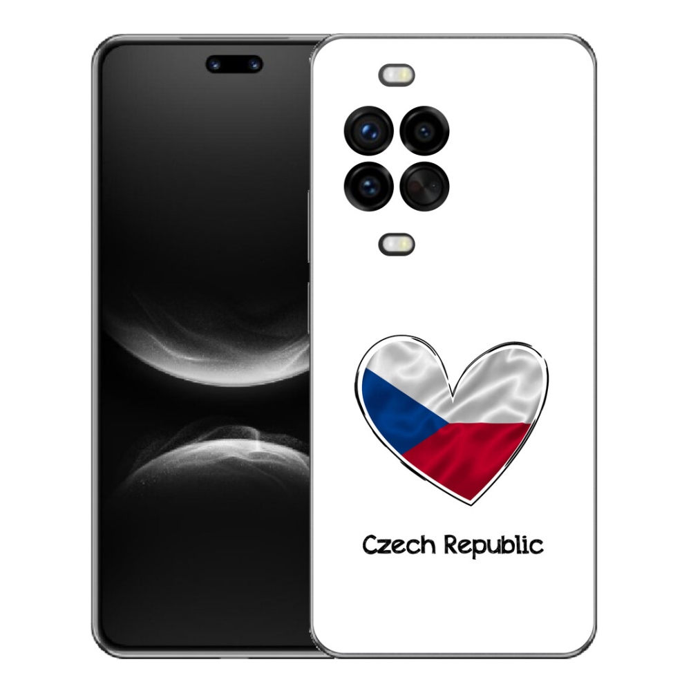 Gelový kryt mmCase na Huawei Nova 14 Pro - vlajka srdce bílé pozadí