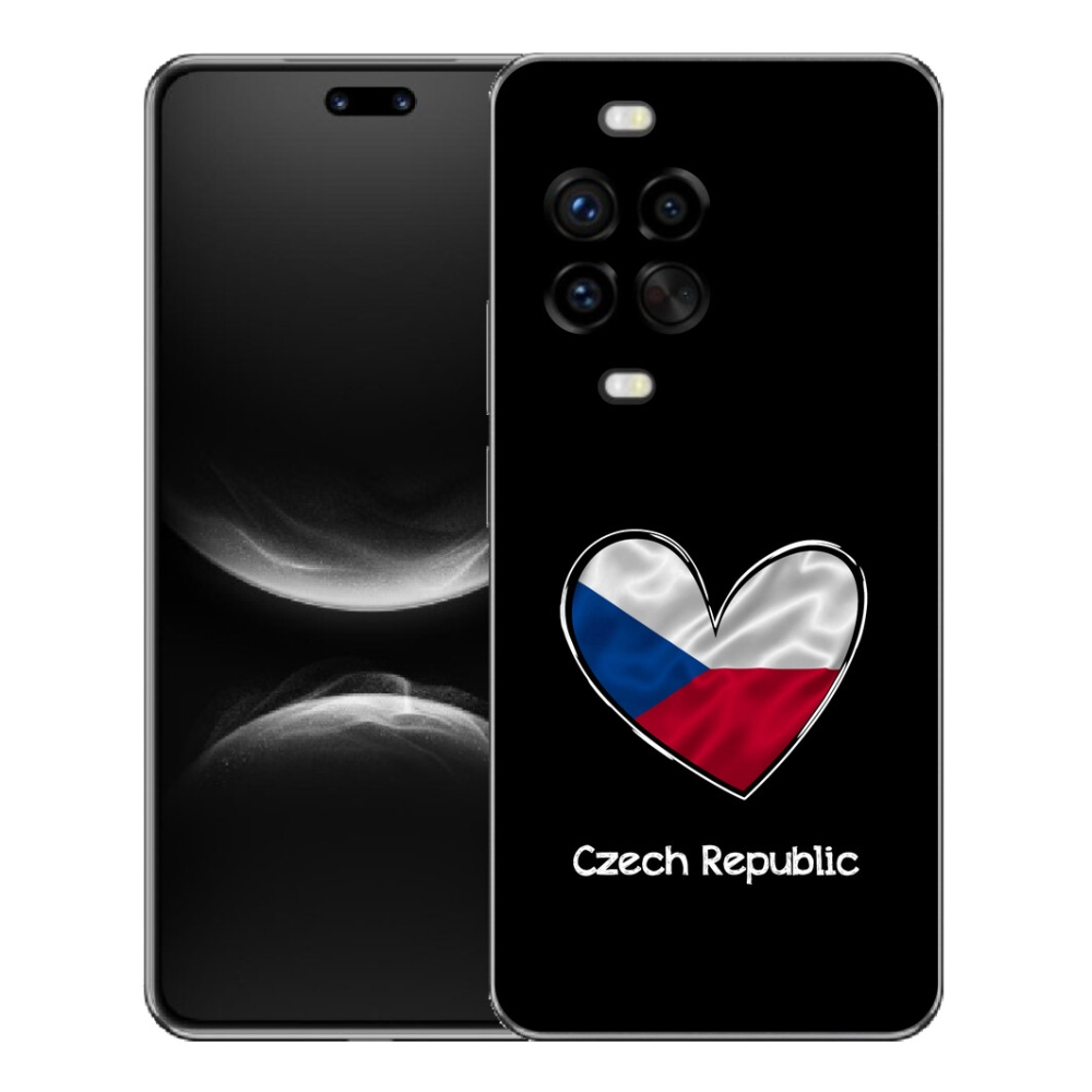 Gelový kryt mmCase na Huawei Nova 14 Pro - vlajka srdce černé pozadí