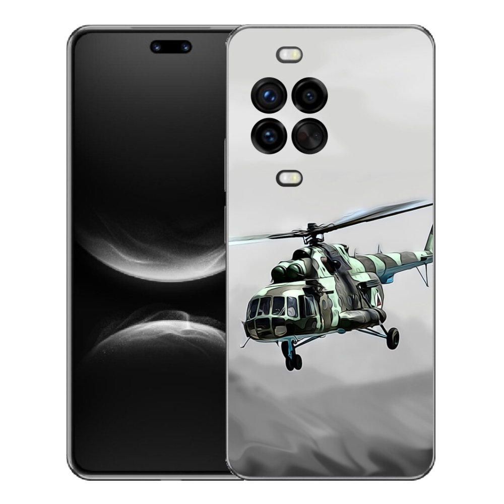 Gelový kryt mmCase na Huawei Nova 14 Pro - vojenský vrtulník
