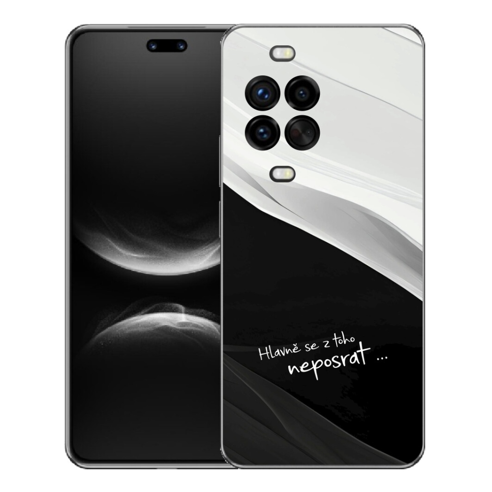 Gelový kryt mmCase na Huawei Nova 14 Pro - vtipný text 13 černobílé pozadí
