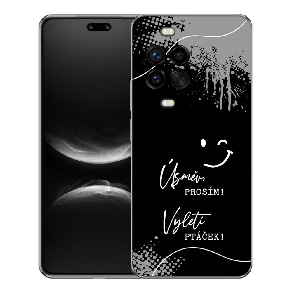 Gelový kryt mmCase na Huawei Nova 14 Pro - vtipný text 4 černé pozadí