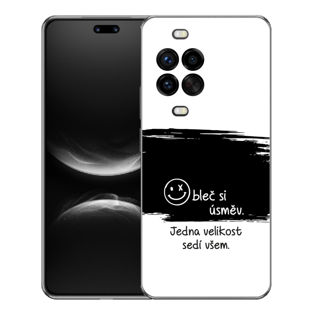 Gelový kryt mmCase na Huawei Nova 14 Pro - vtipný text 8 černobílé pozadí