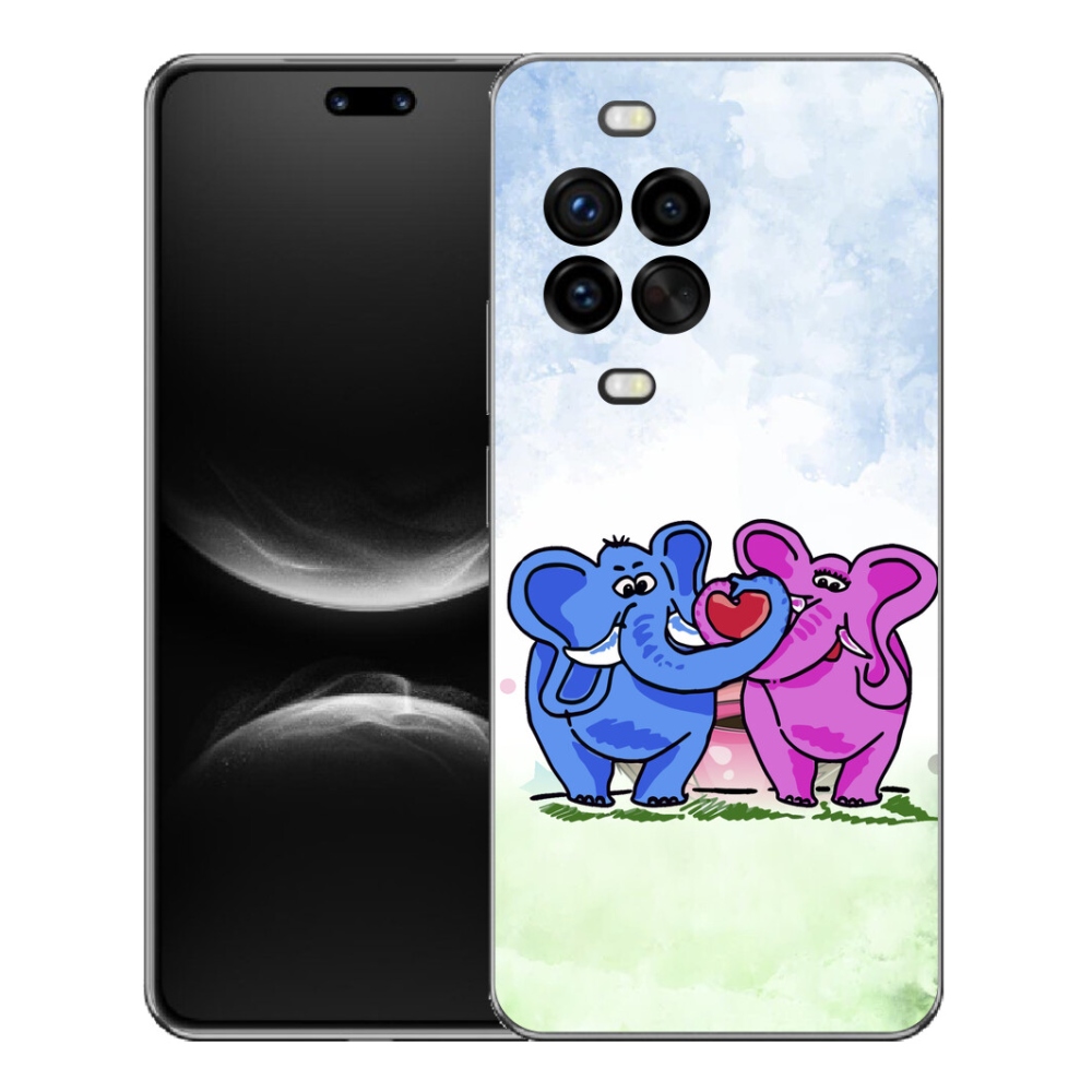 Gelový kryt mmCase na Huawei Nova 14 Pro - zamilovaní sloni