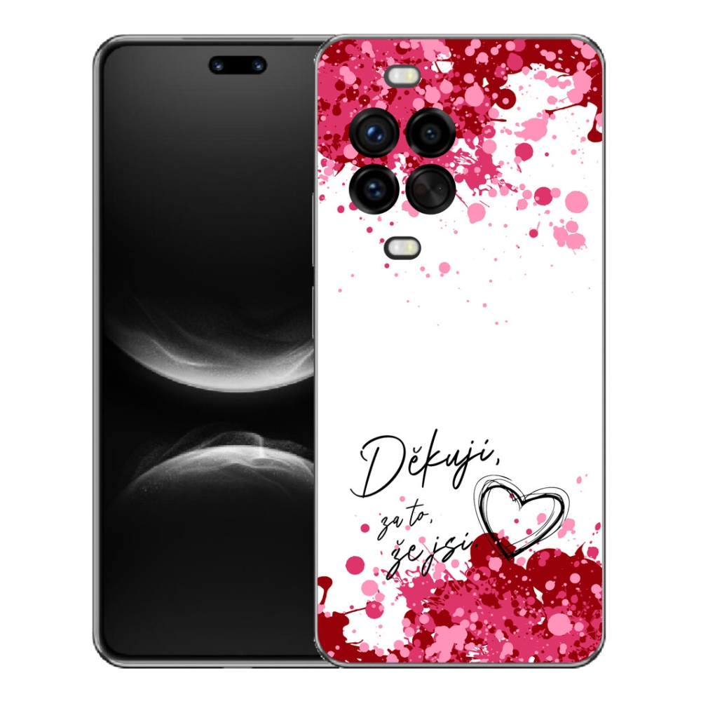 Gelový kryt mmCase na Huawei Nova 14 Pro - zamilovaný text 2 bílé pozadí