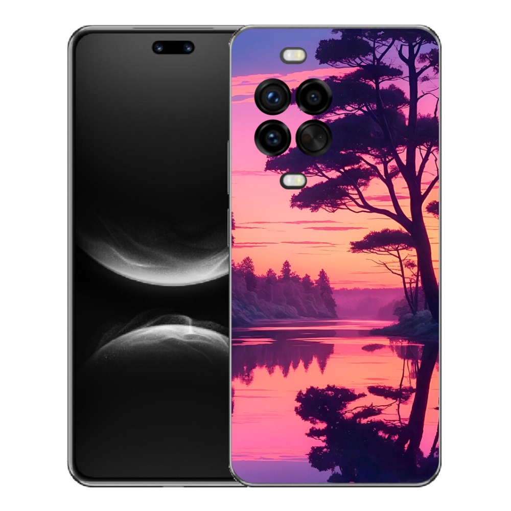 Gelový kryt mmCase na Huawei Nova 14 Pro - západ slunce nad jezerem